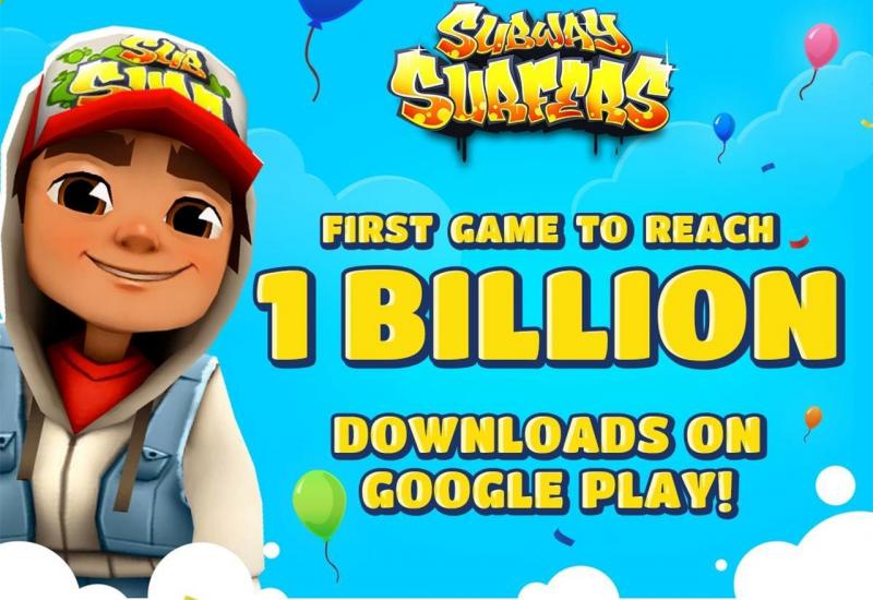 Subway Surfers je prva igra koja je sa Google Playa preuzeta više od milijardu puta