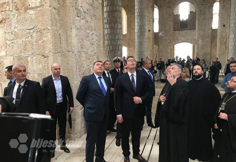 Dodik, Vučić i vladika Grigorije: Obnovom crkve, obnoviti Mostar