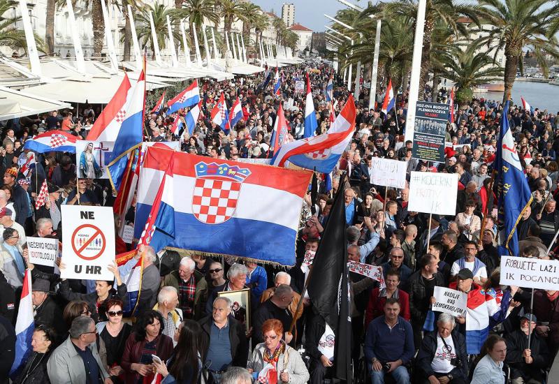 Split: 70.000 ljudi na prosvjedu protiv Istanbulske konvencije