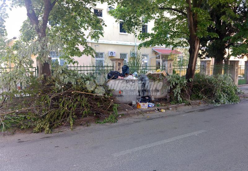 Novo ruglo u Mostaru: Ispilanim granama blokirao nogostup