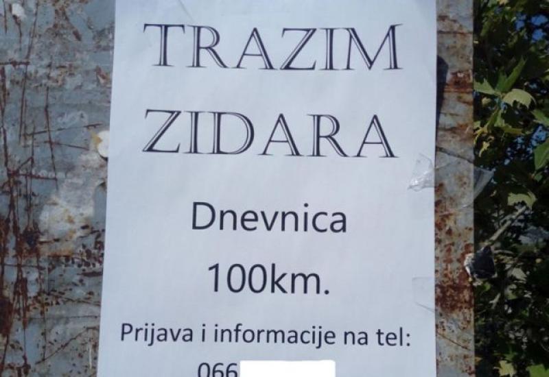 Oglas za zidara - Dubrovčani po radnu snagu dolaze u Hercegovinu: Zidarima nude i 100 KM dnevno