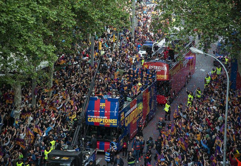 Slavlje Barcelone na ulicama grada
