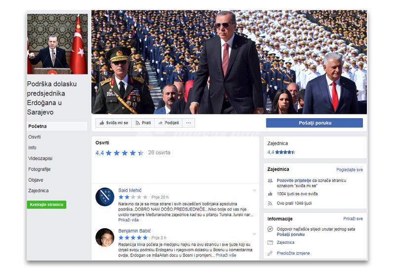 Dobro došao, sultane: Facebook grupa za Erdogana