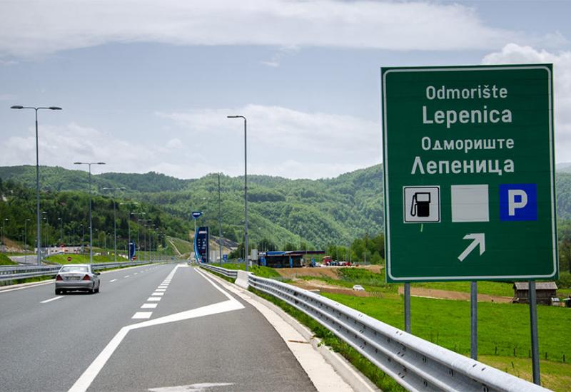 Odmorište Lepenica - Radovi na autocesti prema Mostaru