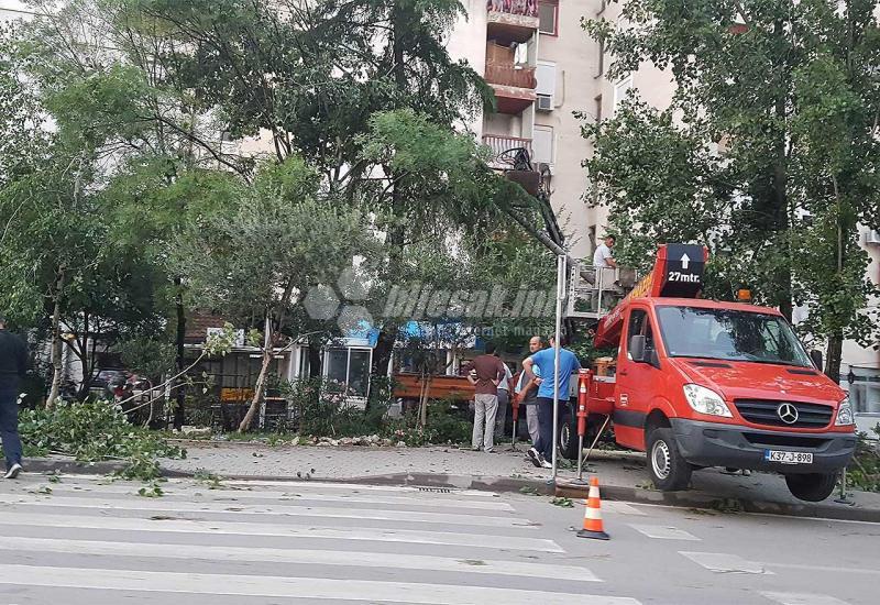  - Mostar: Nevrijeme srušilo drvo u baštu kafića