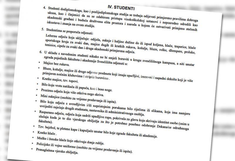 Pravilnik o odijevanju na Sveučilištu u Mostaru - Gdje je nestao Pravilnik o odijevanju? Mostarski studenti oblače se kao na moru