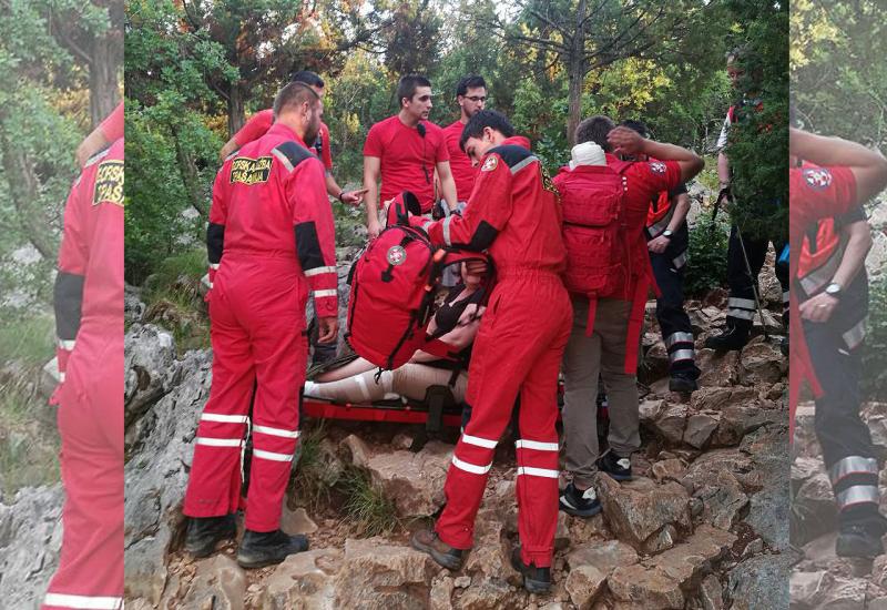 Detalj s akcije spašavanja na brdu Križevac - Spašeno 80 hodočasnika: Česte intervencije na Brdu ukazanja i Križevcu