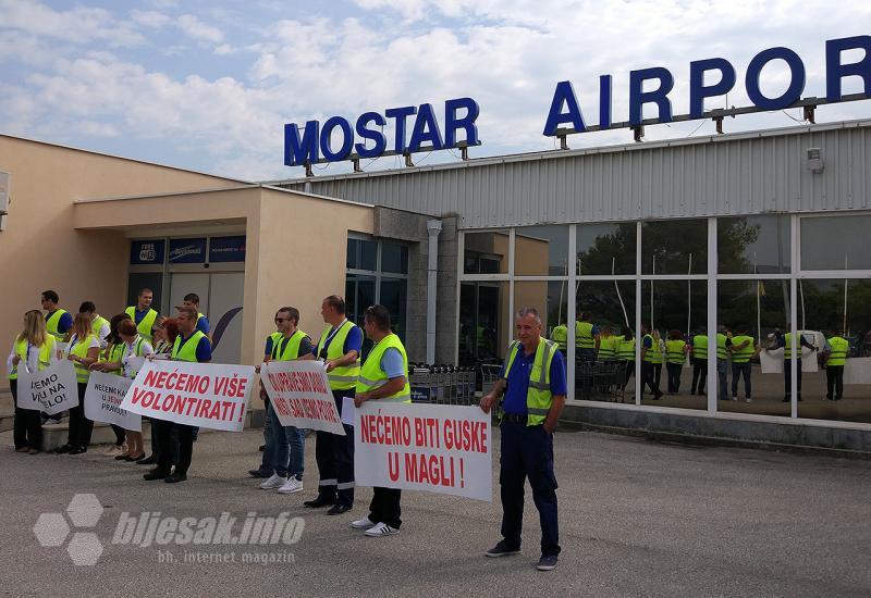 Štrajk zaposlenika Zračne luke Mostar: Nećemo karte u jednom pravcu