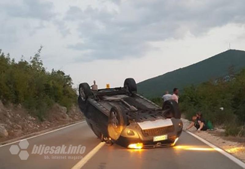  - Čapljina: Prevrtanje vozila u Zvirovićima