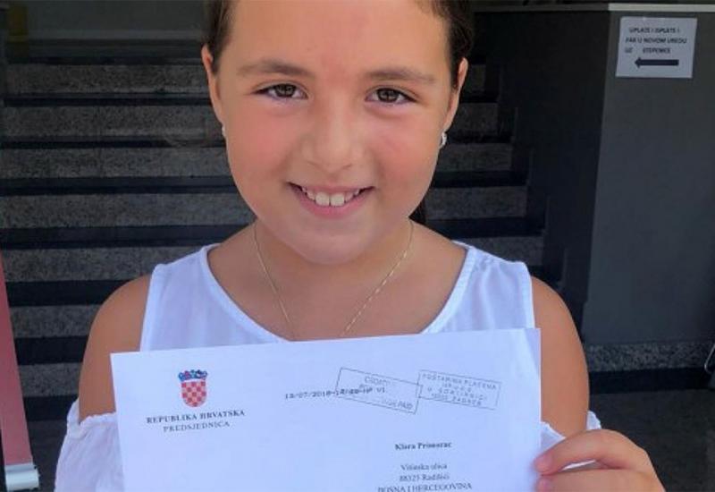 Djevojčica iz Ljubuškog na rođendan pozvala hrvatsku predsjednicu