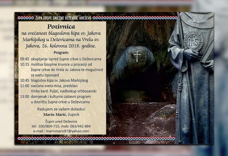 Kreševo: U nedjelju blagoslov kipa sv. Jakova Markijskog