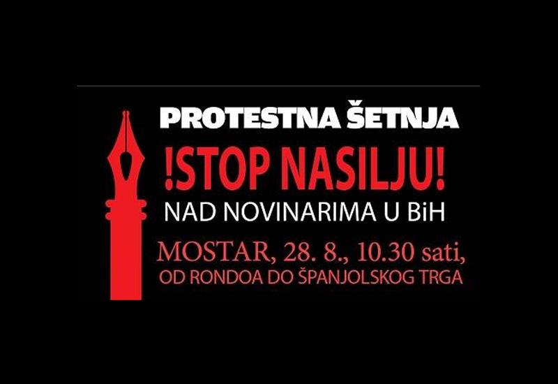Najava prosvjedne šetnje u Mostaru - Mostarski novinari u prosvjednoj šetnji za pretučenog kolegu