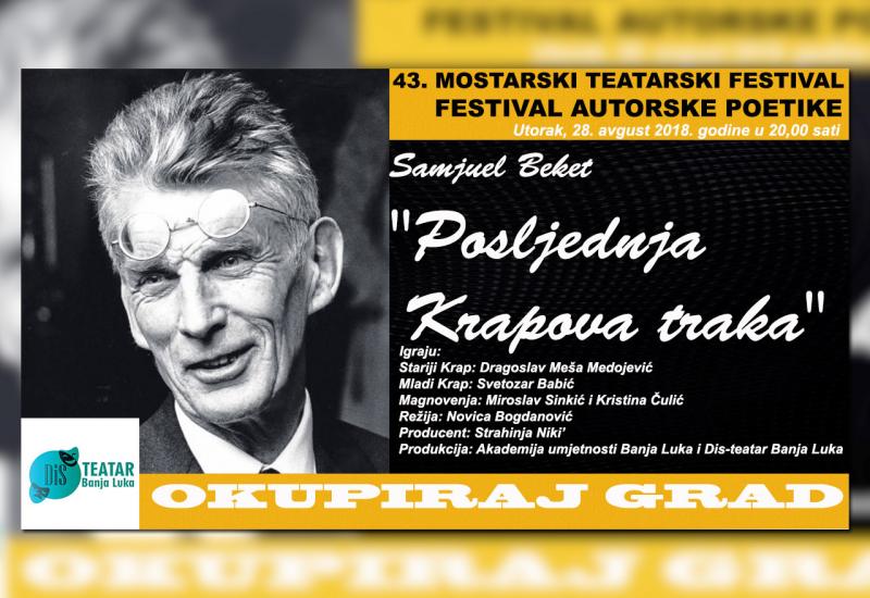 Banjalučkom predstavom večeras će bit otvoren Mostarski teatarski festival