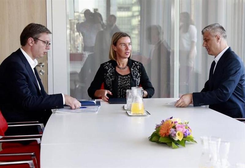 Vučić i Thaci na sastanku sa Federicom Mogherini - Zbog Kosova je na Balkanu moguć 
