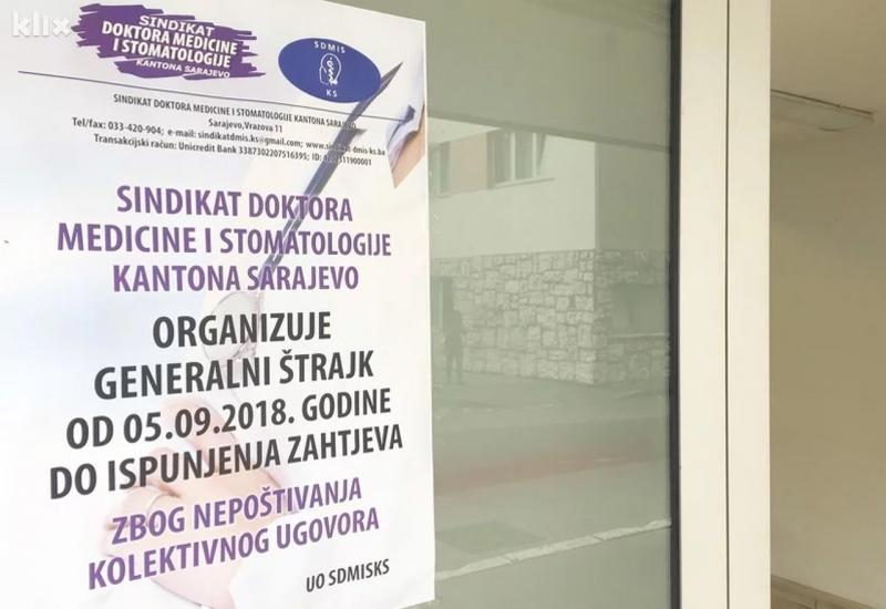 Sarajevski liječnici stupili u štrajk