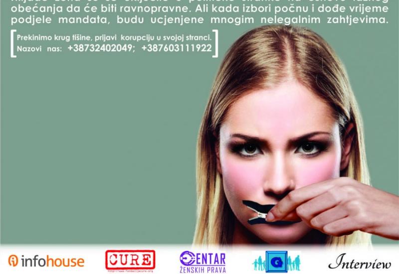 Plakat kampanje -  Prvi put u BiH besplatna pravna pomoć kandidatkinjama na izborima