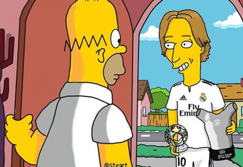Luka Modrić kod Homera Simpsona - Luka Modrić se pojavio u Simpsonima