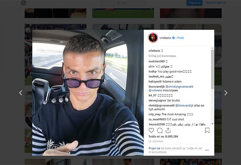 Cristiano Ronaldo prestigao Selenu Gomez na Instagramu