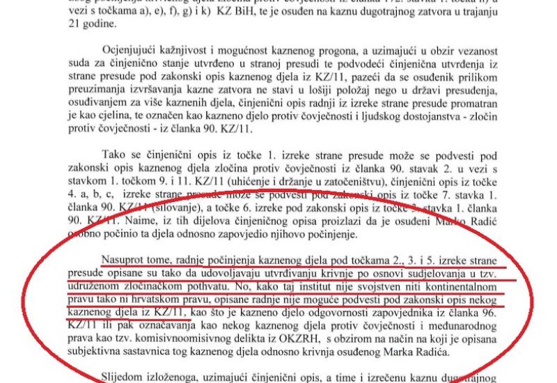 Presuda - Hrvatska smanjila kaznu Marku Radiću