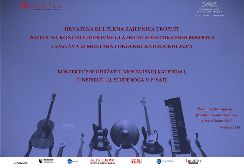 Najava koncerta - Koncert duhovne glazbe u Mostaru
