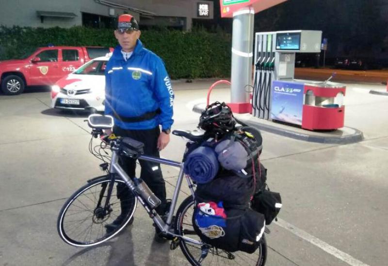 Mario prije polaska na put - Od Mostara do Vukovara - Mostarski biciklist na novom poduhvatu