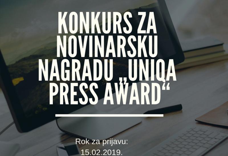 Uniqa Press Award - Raspisan natječaj za novinare i blogere 