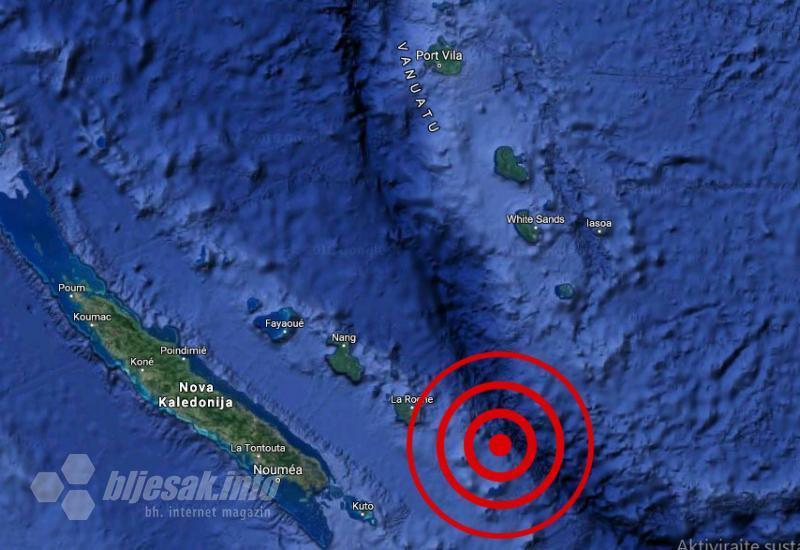 Razorni potresi pogodili Novu Kaledoniju i Vanuatu
