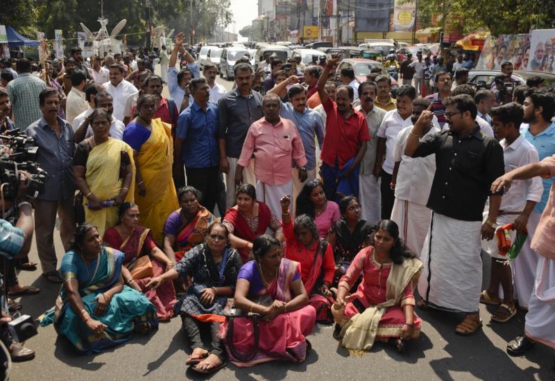 Nakon ulaska žena u hram, prosvjedi paralizirali državu Keralu