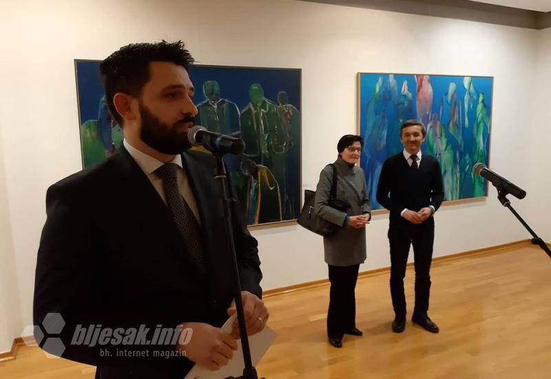 S otvaranja izložbe - Otvorena izložba mostarskog slikara Danila Danka Pravice