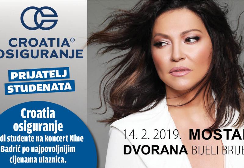Croatia osiguranje omogućilo studentima kupovinu ulaznica po nižim cijenama za koncert Nine Badrić u Mostaru