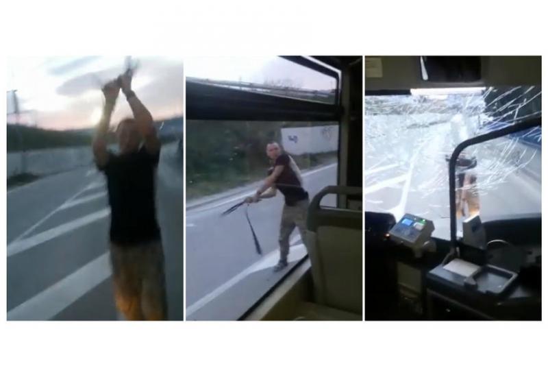 VIDEO | U Solinu pomahnitali mladić demolirao autobus