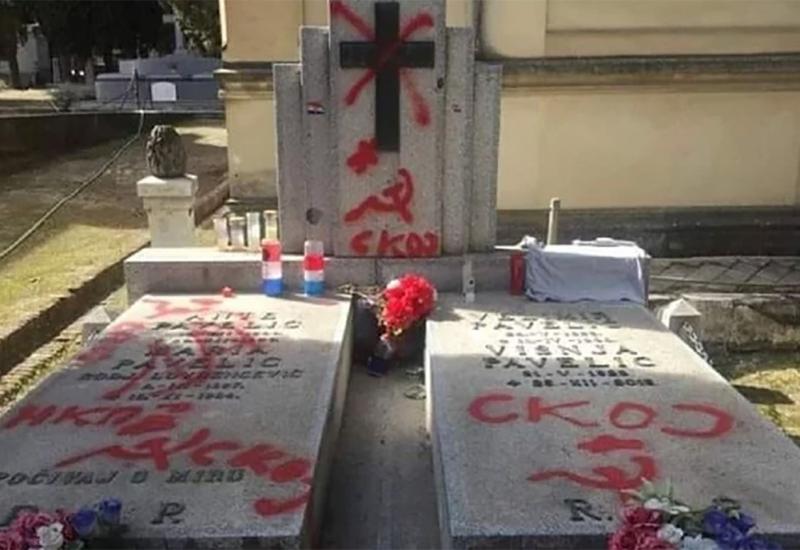 Komunističkim simbolima išaran grob Ante Pavelića