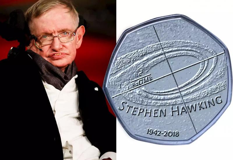 Hawkingova crna rupa na kovanici od 50 penija