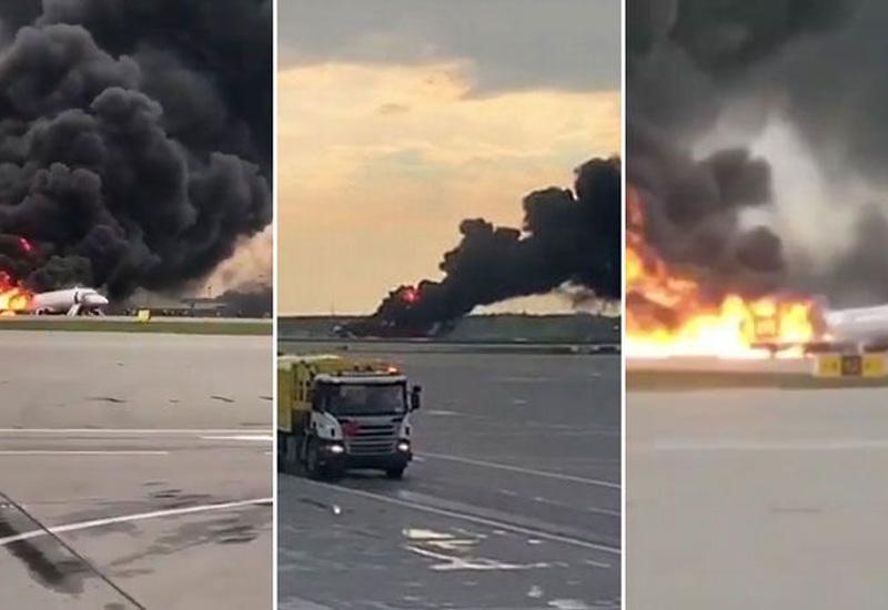 Zrakoplov nakon pada u Zračnoj luci Šeremetjevo - Pao zrakoplov u Moskvi: Poginulo više osoba