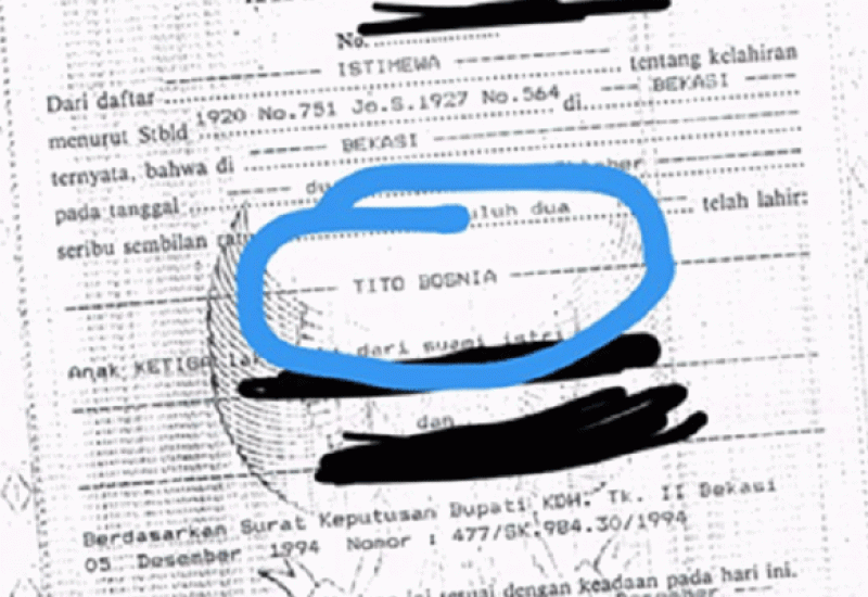 Rodni list - Oglasio se Tito Bosnia: Kako sam dobio ime