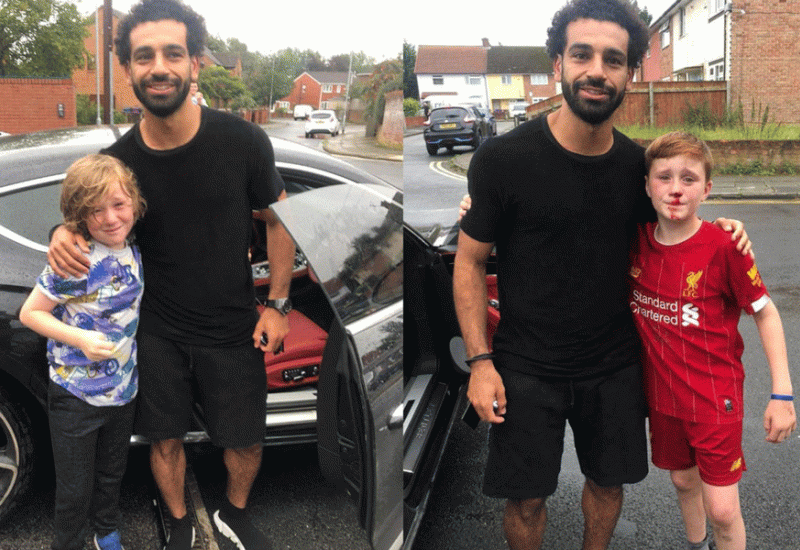 Salah i dječaci - Dječak razbio nos trčeći za Salahovim automobilom, Egipćanin mu prišao u pomoć