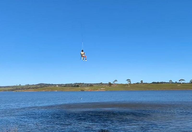 VIDEO / Pecao ribu viseći s drona kućne izrade