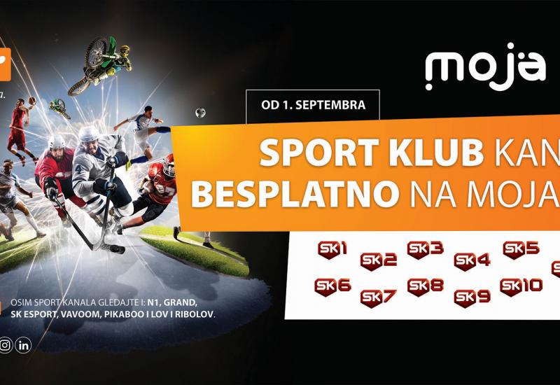 Sport Klub kanali od 1. rujna besplatno na Moja TV