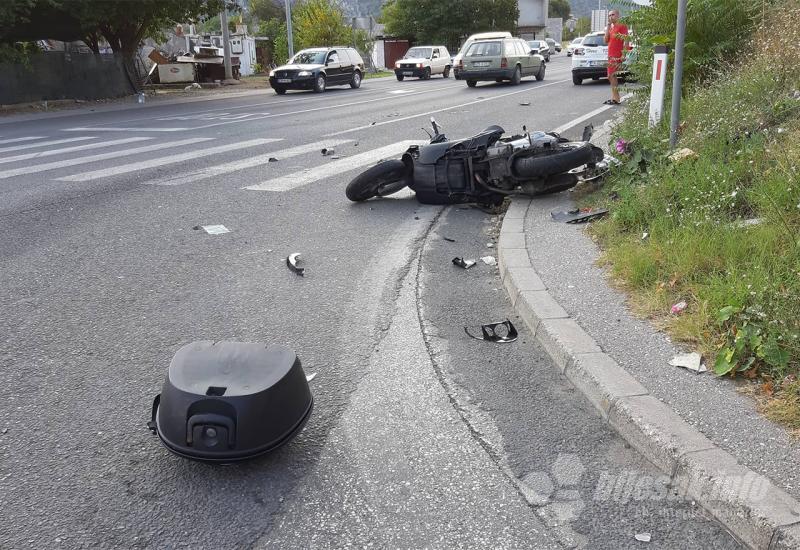 Mostar: Motociklist ozlijeđen u prometnoj nesreći