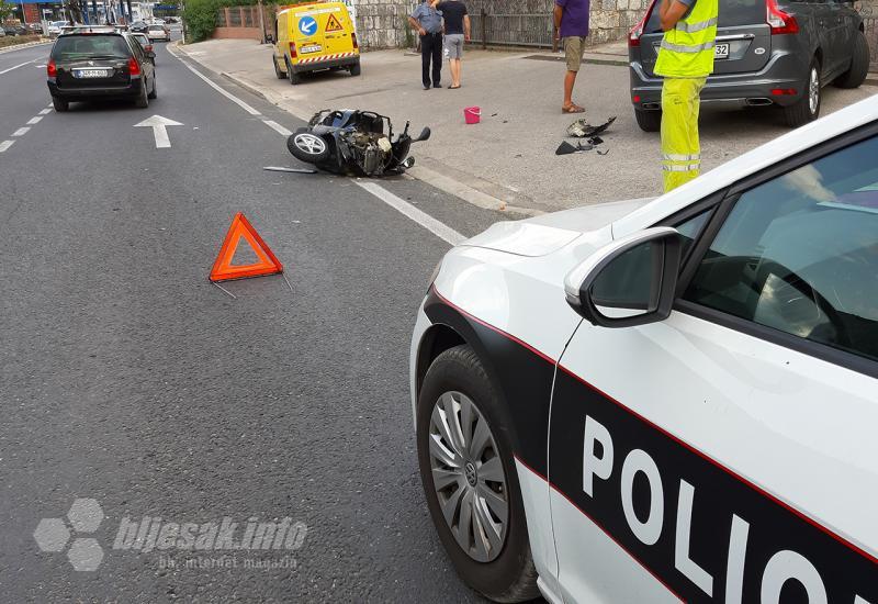Prometna nesreća u Mostaru, motorist teže ozlijeđen