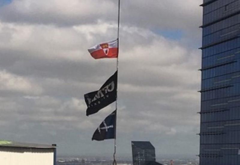 Zastava općine Tomislavgrad na jednoj od od najvećih zgrada u Melbourneu