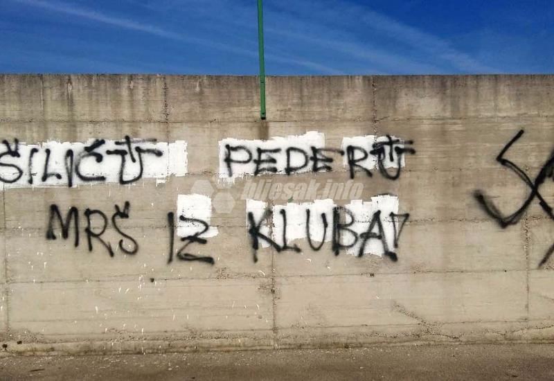 Trening kamp Musa-Karačić išaran prijetećim i uvredljivim grafitima - Kamp NK Široki Brijeg išaran prijetećim i uvredljivim grafitima