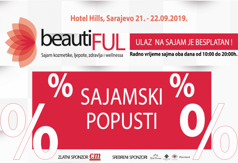 Fantastični popusti do 50%: Prvi sajam kozmetike, ljepote, zdravlja i wellnessa beautiFUL2019  u Sarajevu
