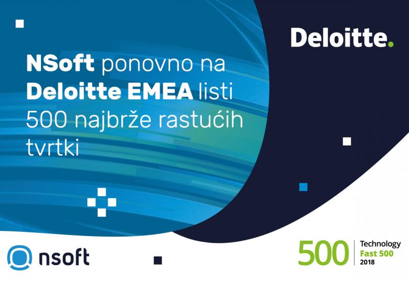 NSoft ponovno na Deloitte EMEA listi 500 najbrže rastućih tvrtki