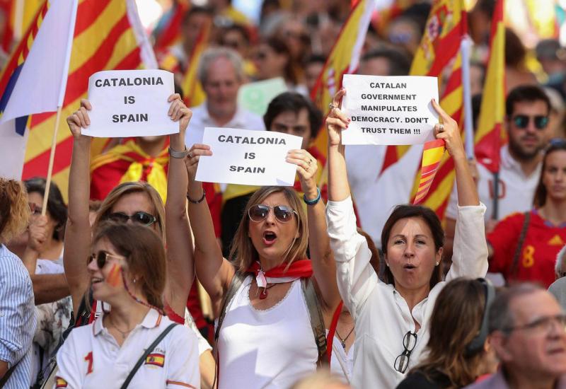 Deseci tisuća zagovornika cjelovite Španjolske na ulicama Barcelone