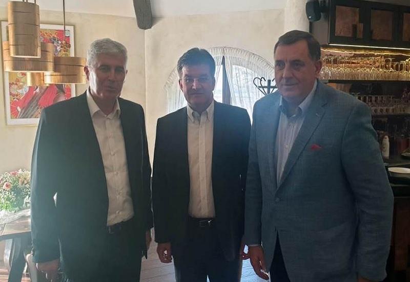 Čović, Lajčak i Dodik - Čović i Dodik se iznenada u Bratislavi sastali s Lajčakom