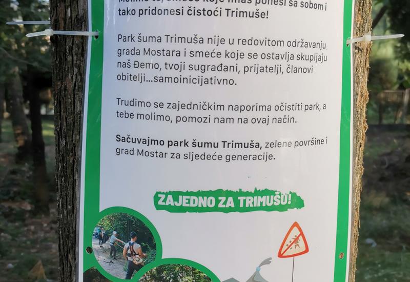 Obavijest na Trimuši - Molba građanima: Ne donosite otpad na Trimušu