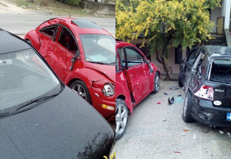 Ljubuški: Auto sletjelo s ceste i udarilo u parkirani automobil