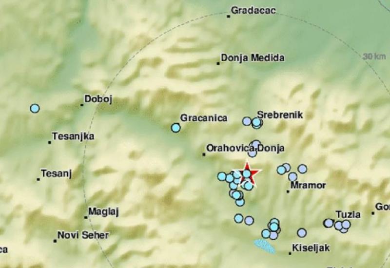 Epicentar potresa - Novo podrhtavanje tla u BiH