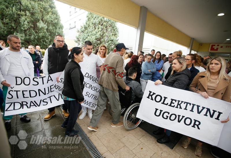Liječnici reagirali na prosvjed u Mostaru 